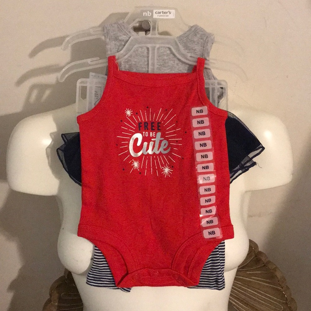Carters free to be cute 3 pieces pants with tutu